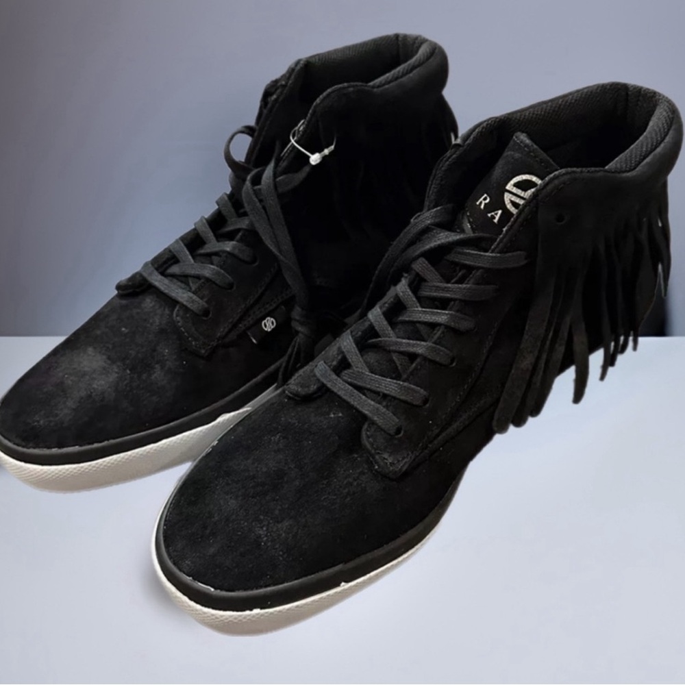 Radii Men's Shoes "Basic" (Black Death FG Leather) Color Code: Death NEW so 10.5